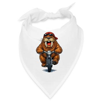 Walross sportlich - Bandana - Weiß - Vorne