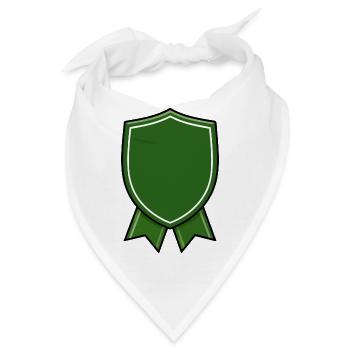 Grünes Auszeichnungsband - Bandana - Weiß - Vorne