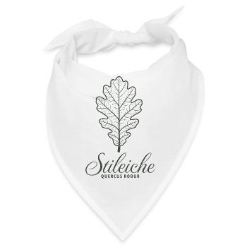 Stileiche | Eichenblatt Illustration | Baum - Bandana - Weiß - Vorne