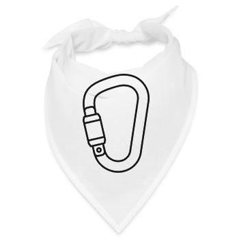 Ikone der Kletterkarabinerlinie - Bandana - Weiß - Vorne