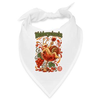 Wein Weinbergschnecke Rotwein Weißwein - Bandana - Weiß - Vorne