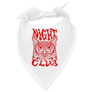 Nachteule Nachteule Illustration - Bandana - Weiß - Vorne