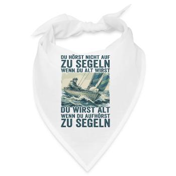 Segeln Segler Segelboot Skipper Lustiger Spruch - Bandana - Weiß - Vorne