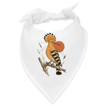 Wiedehopf Vintage - Bandana - Weiß - Vorne