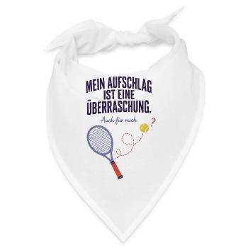 Aufschlag Überraschung Auch für mich Tennis - Bandana - Weiß - Vorne
