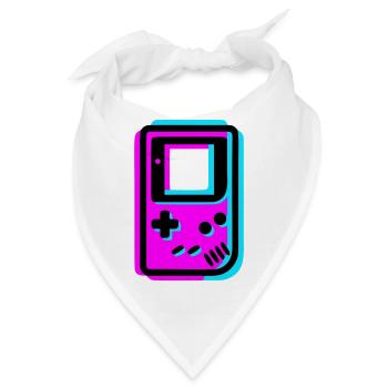 Retro Handheld Konsole Glitch - Bandana - Weiß - Vorne