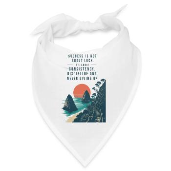 Motivational Quote Erfolg Mindset - Bandana - Weiß - Vorne