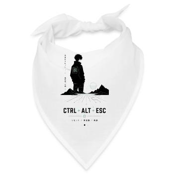 Neonwanderer: Ctrl Alt ESC - Bandana - Weiß - Vorne
