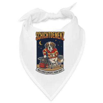 Schichtdemenz Rettungsdienst – Welcher Einsatz? - Bandana - Weiß - Vorne