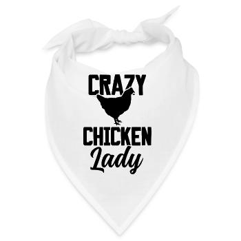 Crazy Chicken Lady - Bandana - Weiß - Vorne