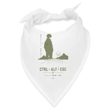 Ctrl Alt Esc Retro Skyline - Bandana - Weiß - Vorne