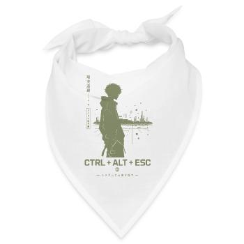 Ctrl+Alt+Esc Stadt-Silhouette - Bandana - Weiß - Vorne
