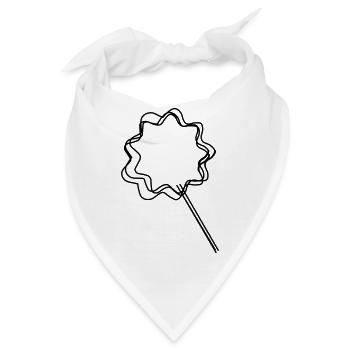 Zuckerwatte handgezeichnet - Bandana - Weiß - Vorne