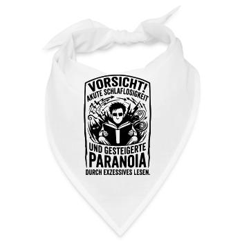 Thriller Leser Schlaflos Paranoia - Bandana - Weiß - Vorne