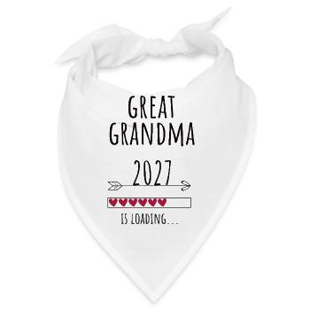 Pregnancy Announcement – Uroma 2027 Geschenk - Bandana - Weiß - Vorne