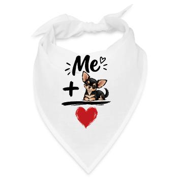Chihuahua-Hundeliebhaber Haustier-Mama Papa Hundekunst - Bandana - Weiß - Vorne
