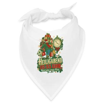 Heiligabend 15:55 Uhr mit Plan - Bandana - Weiß - Vorne