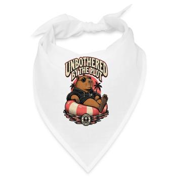 RobVibe Wild Club – Ungestörter Capybara - Bandana - Weiß - Vorne
