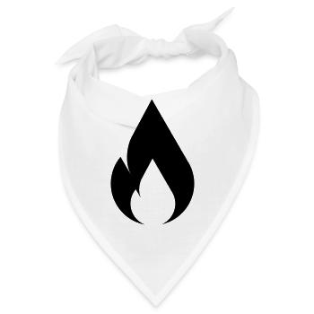 Feuer Flamme - Bandana - Weiß - Vorne
