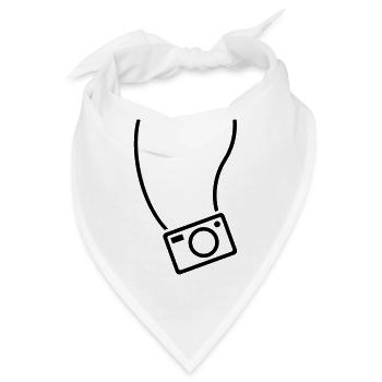 Kamera - Bandana - Weiß - Vorne