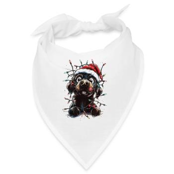 Lustiger Labrador Weihnachten Weihnachtsmann Labbi - Bandana - Weiß - Vorne