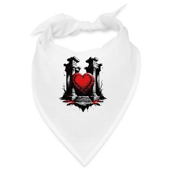 Ruin der Liebe - Bandana - Weiß - Vorne
