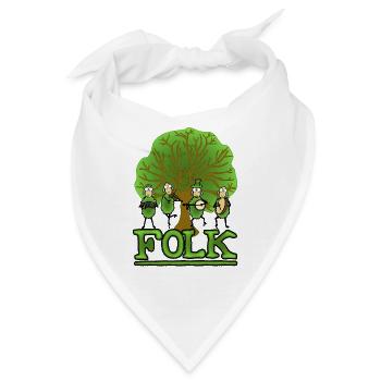 Irish Folk Band - Bandana - Weiß - Vorne