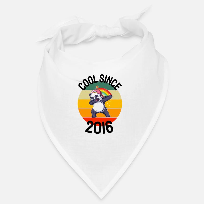 Cool since 2016 Retro Dabbing Panda 6th birthday Bandana