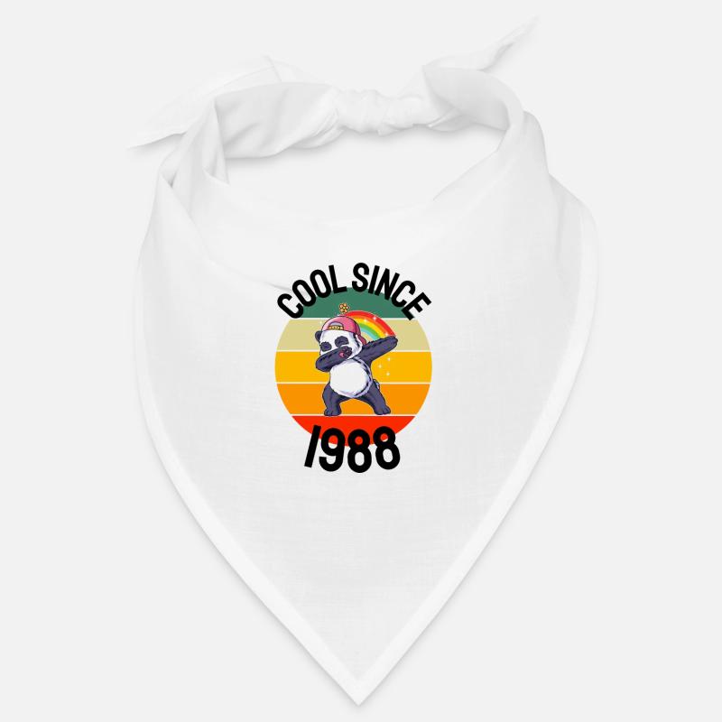 Cool Since 1988 Retro Dabbing Panda 34th Birthday Bandana