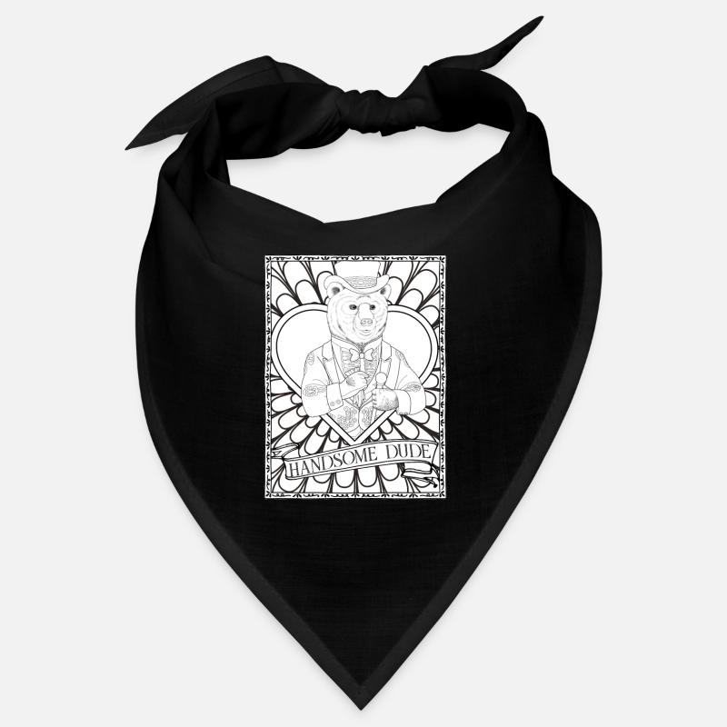 Handsome Dude Vintage Fantasy Tier Bär Ehemann Bandana