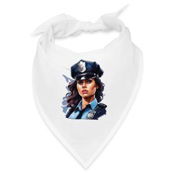 Polizei / Einsatz / Beruf / Job / Einsatzkräfte - Bandana - Weiß - Vorne