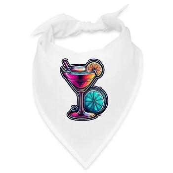 Cocktail / Bar / mixen / Drink / Exotisch / Club - Bandana - Weiß - Vorne