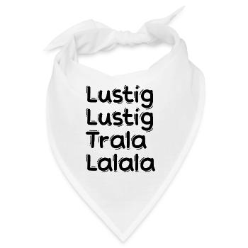 LUSTIG LUSTIG TRALALALALA NIKLAUSABEND WEIHNACHTEN - Bandana - Weiß - Vorne