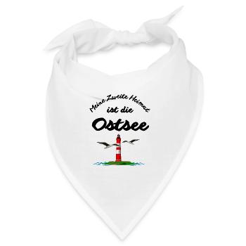 Ostsee-Meine Zweite Heimat ist die Ostsee - Bandana - Weiß - Vorne