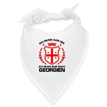Ich muss nach Georgien Sakartwelo Georgier - Bandana - Weiß - Vorne