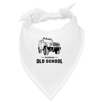 Russian old school UAZ Niva Offroad Fahrzeug - Bandana - Weiß - Vorne