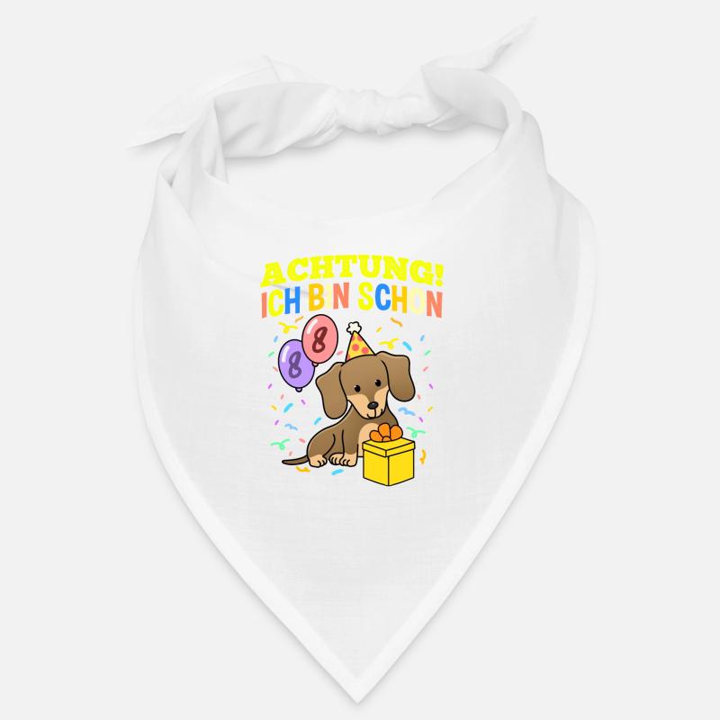 Achtung Ich Bin Schon 8 Geburtstag Dackel Bandana