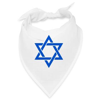 Davidstern - Bandana - Weiß - Vorne