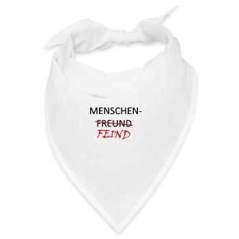 Menschenfreund Feind Lustiger Spruch Philantroph - Bandana - Weiß - Vorne