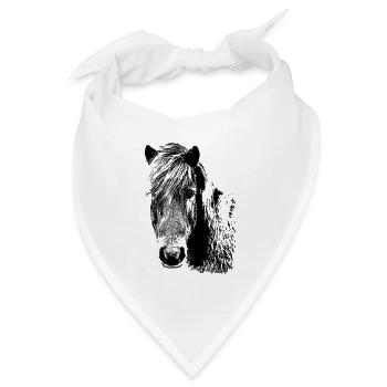 portait of a iceland horse / Islandpferd - Bandana - Weiß - Vorne