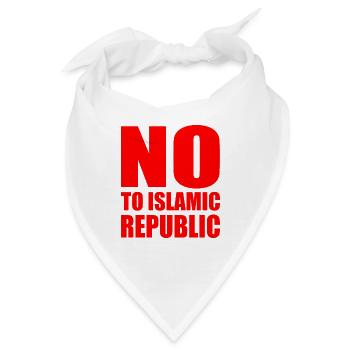 no to islamic republic - Bandana - Weiß - Vorne