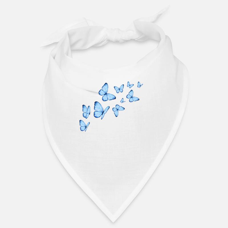 Schmetterlinge - Bandana - Weiß