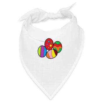Ostereier - Bandana - Weiß - Vorne