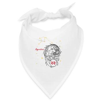 Aquarius - Bandana - Weiß - Vorne