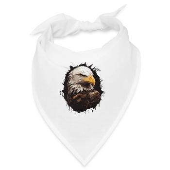 Weisskopfseeadler Portrait - Bandana - Weiß - Vorne