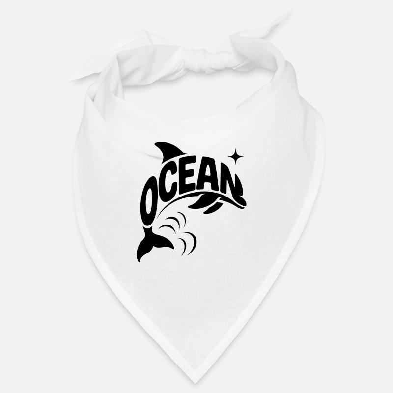 Ocean - Cooles Dolphin Ocean Logo Bandana