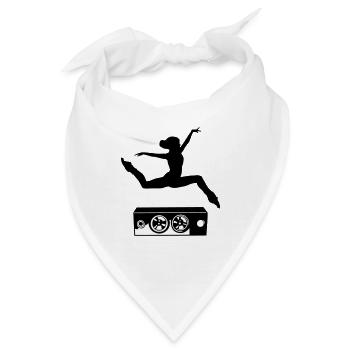 Tänzerin und Lautsprecher - Bandana - Weiß - Vorne