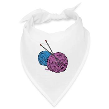 Stricken Garn Nadeln Hobby - Bandana - Weiß - Vorne