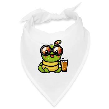 Wurm Apres Ski Bier Comic - Bandana - Weiß - Vorne