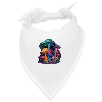 TRIPPY MUSHROOMS - Bandana - Weiß - Vorne